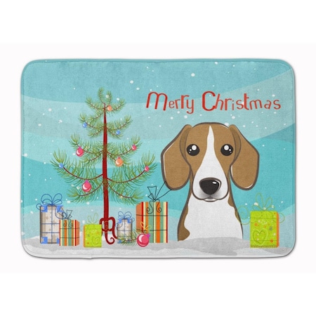 Carolines Treasures Christmas Tree and Beagle Machine Washable Memory Foam Mat BB1611RUG